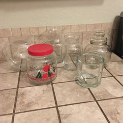 Glass Bowl & Vases