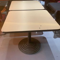 Square Table with heavy base & chairs