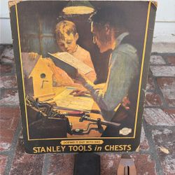 Vintage Stanley Tools Hardware Store Display Poster