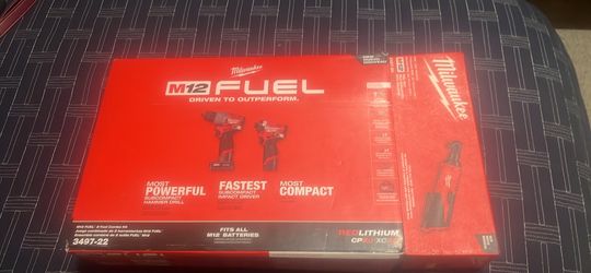 Milwaukee Tools Brand new Ratchet And Drills With Battery and Charger