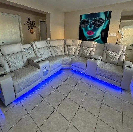 Reclining Sectional with Massage, New 👉 Credit-Free Financing for 36 Months