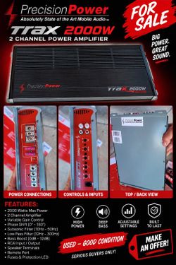 Precision Power TRAX 2000W 2-Channel Car Amplifier