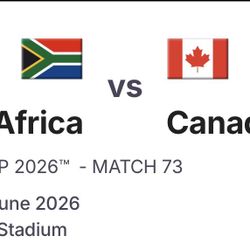 South Africa Vs Canada Section 100! Premium Ticket