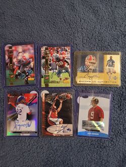 LOT OF 6 AUTOS SPORTS CARDS