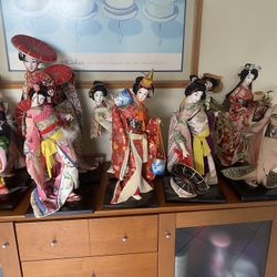 Antique Japanese Wooden Dolls