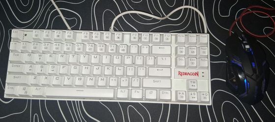 Red dragon keyboard and a mouse