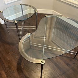 Coffee & Lamp Table Set - Glass