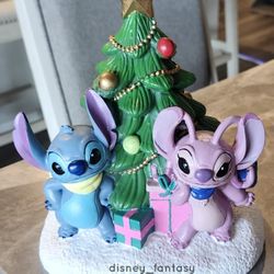Disney Lilo & Stitch Angel Christmas Figurine Tree Handpainted