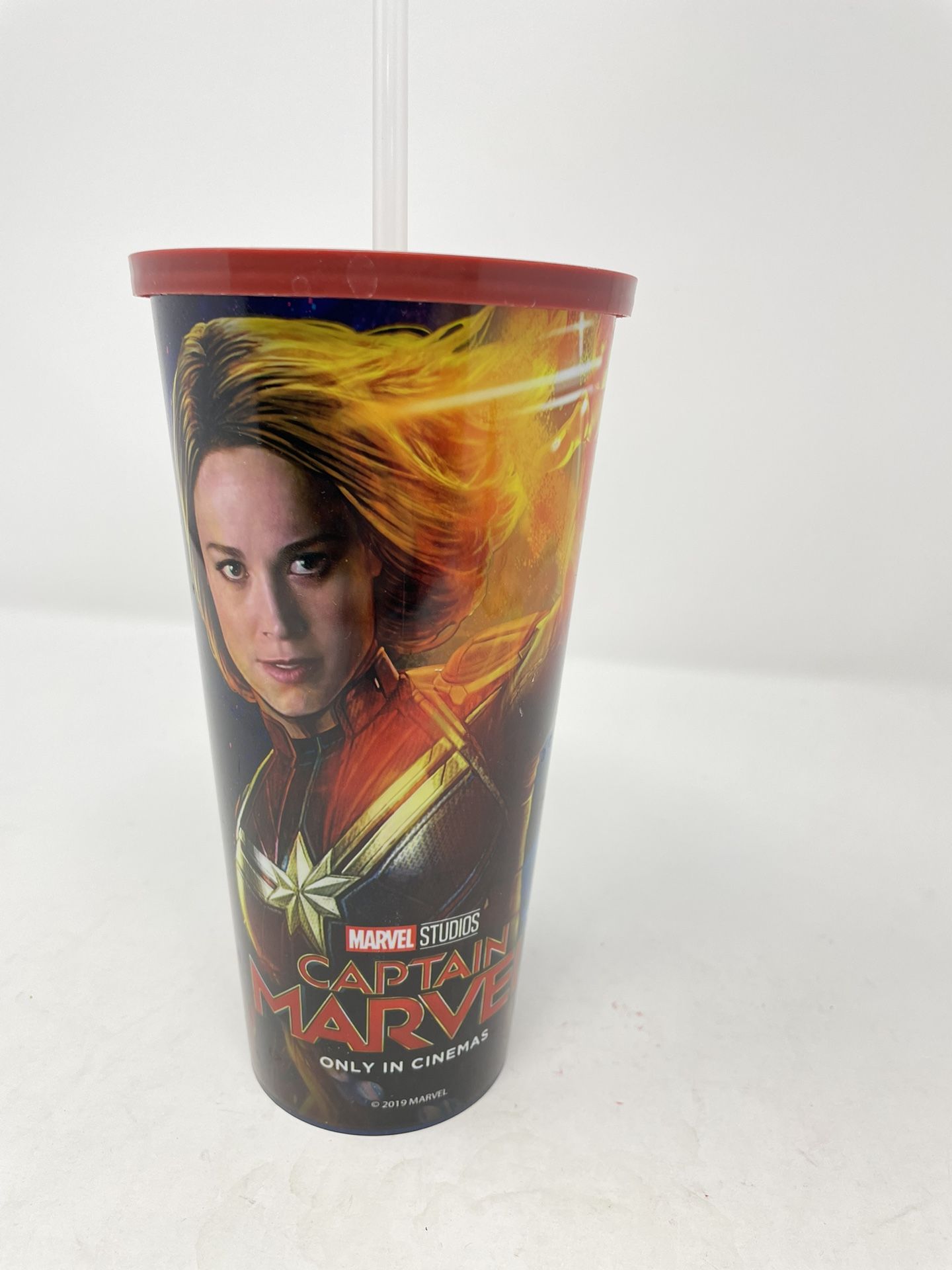 2019 Captain Marvel Cinema Plastic Cup With Patch