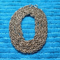 St.Silver Byzantine Necklace 30"-Read Descript.