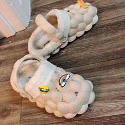 Womens Mens Waterproof Garden Fuzzy Clogs Slippers Size 8