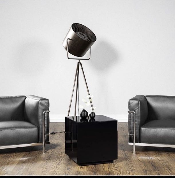 Black Glass End Table
