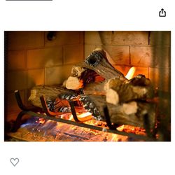 9 pcs Vented Ceramic Decorative Flame Bonfire Gas Fireplace Logs Pine Fire Wood Log Large Firepit Fireplace