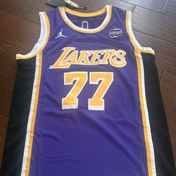 Luca Doncic Adult Purple Lakers Jersey Large And XL