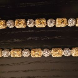 Yellow And Clear Stone Necklace