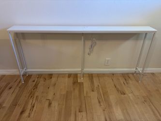 White Console Table 71” x 8”, 30” tall