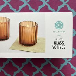 New In Box Home Decor - Candle Holder Glass Votives