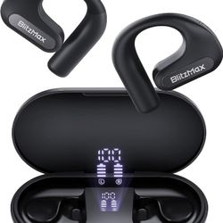 Open Ear Headphones Wireless Bluetooth 5.3 with 4 mic