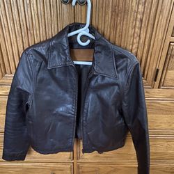 Timberland Brown Leather Jacket (Small) $75 