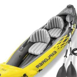 Intex explorer K2 two-person canoe with some accessories
