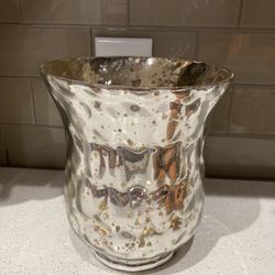 Grey Ceramic vase 8 inches tall 7 across