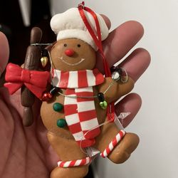 Gingerbread Man Baker Christmas Ornament