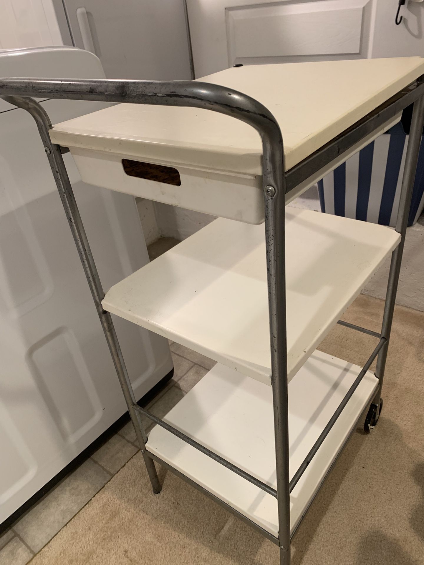 Utility Cart with Wheels And Drawer