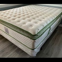 Queen Size Organic Hybrid Gel Pillowtop Mattress 14in 