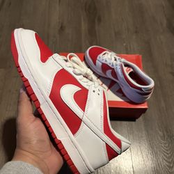 Nike Dunk Low GS “Championship Red” (CW1590-600) Size 7Y -