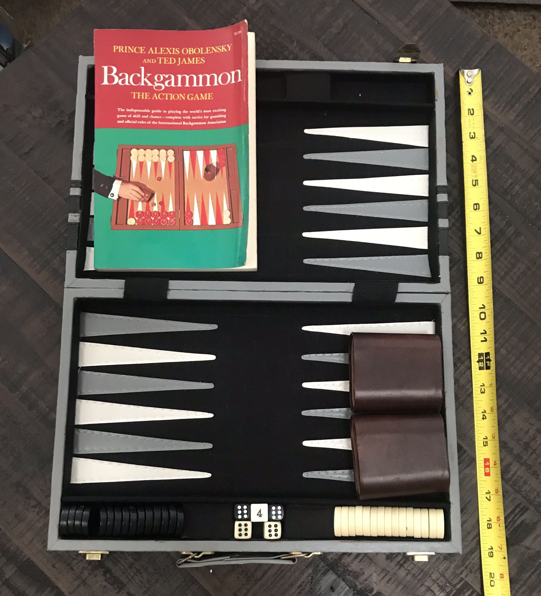 Backgammon Game Set with Book