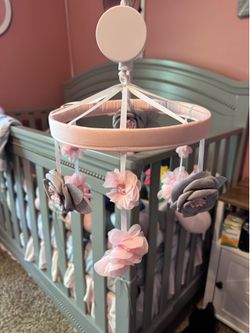 Pink Flower Musical Mobile