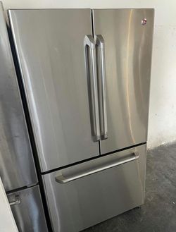 GE 3-Door French Door Fridge Stainless Steel