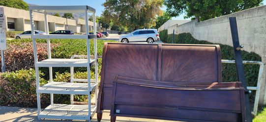 Wood Sleigh Bed Frame King Size