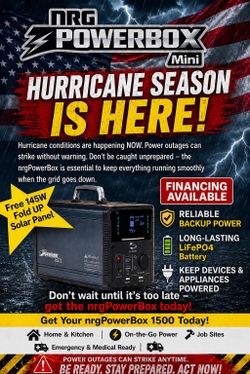NEW nrgPowerBox 1500 Portable Power Station | Solar Generator | LiFePO4 Battery