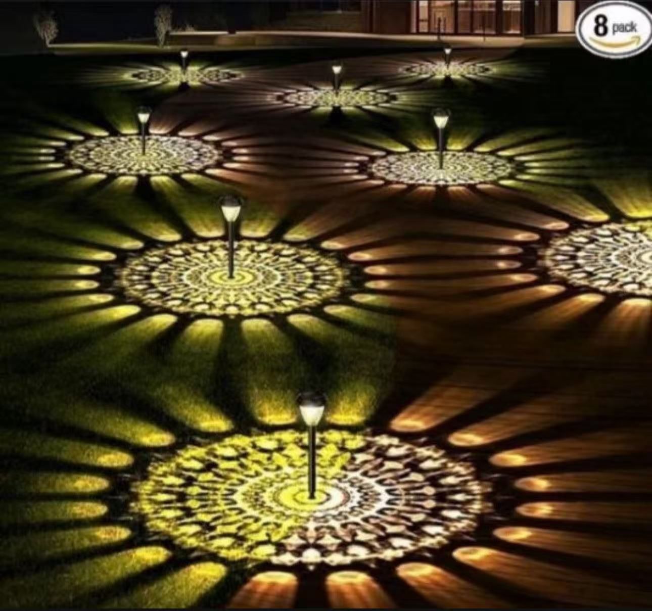 Super Bright Solar Lights for Outside, Up to 12H Solar Lights Outdoor Waterproof, 8 Pack Outdoor Light Decorative, Garden lamp Dusk to Dawn Auto On/Of