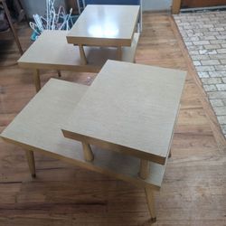 Mid-Century Birch End Tables