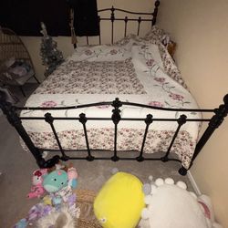 Black Farmhouse Style Bed 