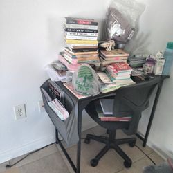 Desk Black With Chair