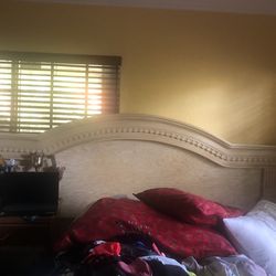 Beige Mirror + Headboard