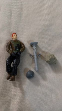 Vintage G.I. Joe Short-Fuze Mortar Soldier Lot - Complete Gear & File Card
