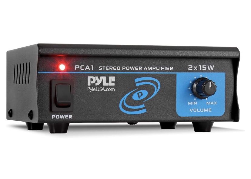 Pyle Home Compact Mini Stereo Power Amplifier 2x15 Watt