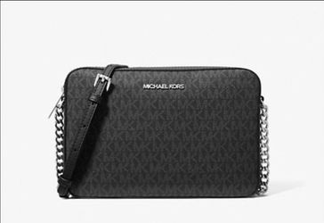 MICHAEL KORS BLACK JET SET LARGE LOGO CROSSBODY BAG, NEW WITH TAGS , WILL COME IN GIFT BAG!