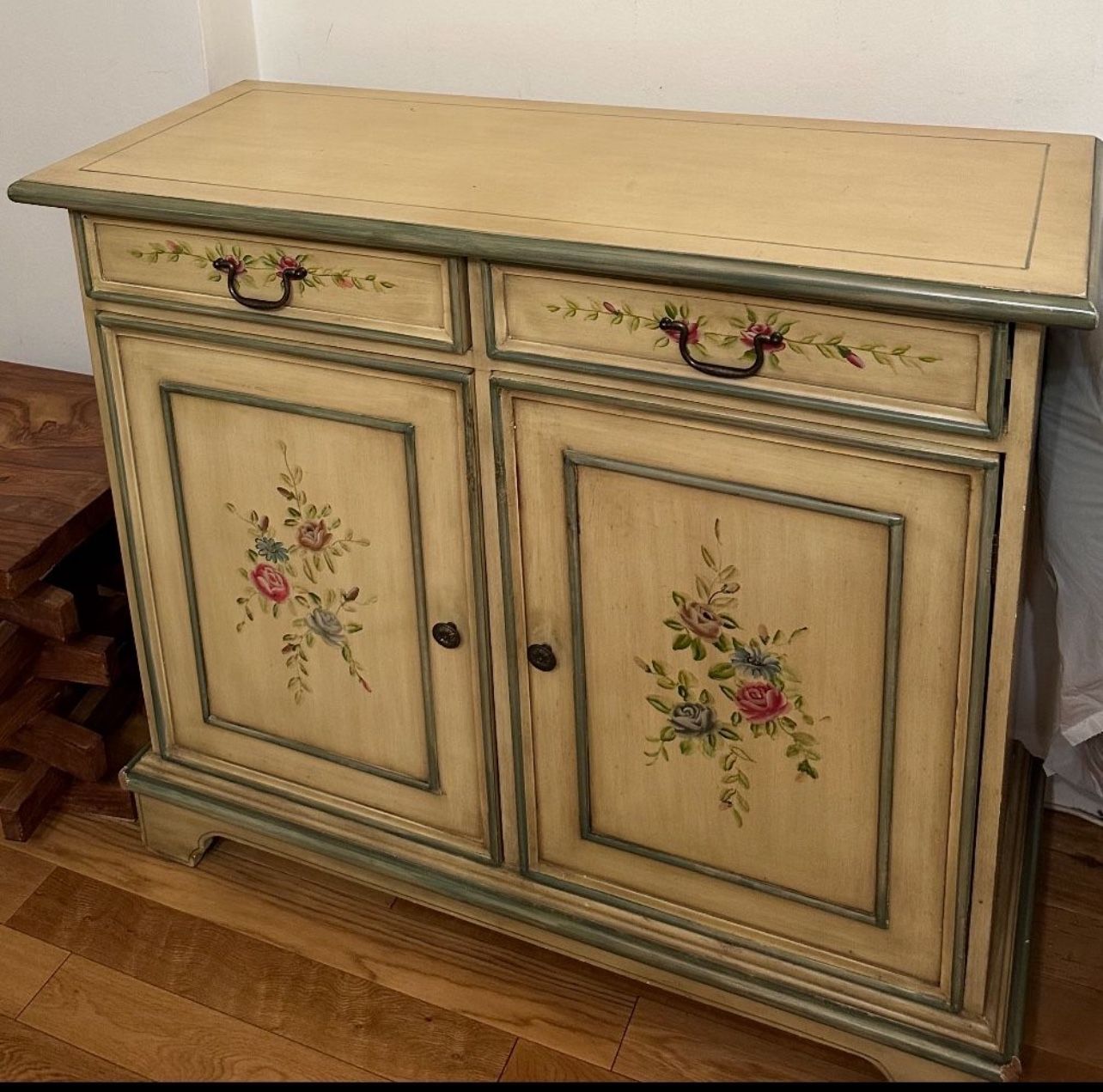 Shabby Chic Hand Painted Cabinet - Upper East Side