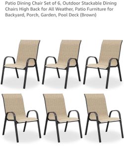Patio Chair Set 6