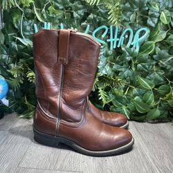 Vintage Red Wing 1472 Pecos Roper Cowboy Goodyear Boots Men Sz 8.5 D Made in USA