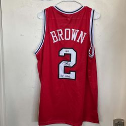 Terrence Brown Utah Signed Jersey #2 Autographed Basketball Jersey Authenticated Original
