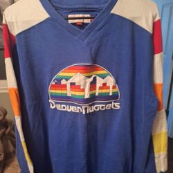 Mens Mitchell And Ness Nuggets Pullover