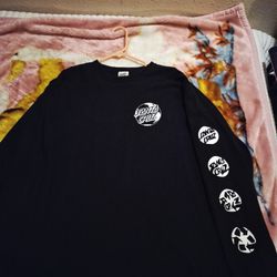 Santa Cruz Planet Dot Long Sleeve Premium Eco Black T-Shirt XL