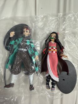 Demon Slayer Anime Figure Lot of 6 Figures – Tanjiro, Nezuko, Zenitsu, Inosuke, Shinobu & Giyu – Sealed