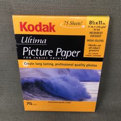Kodak Ultima High Gloss Picture Paper 8.5x11 – 66 Sheets Remaining, Heavyweight